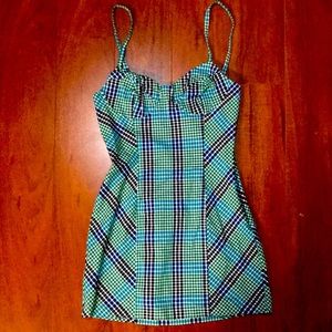 Medium Urban Outfitters Plaid Bustier Dress